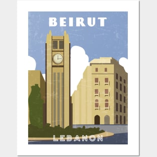 Beirut, Lebanon.Retro travel poster Posters and Art